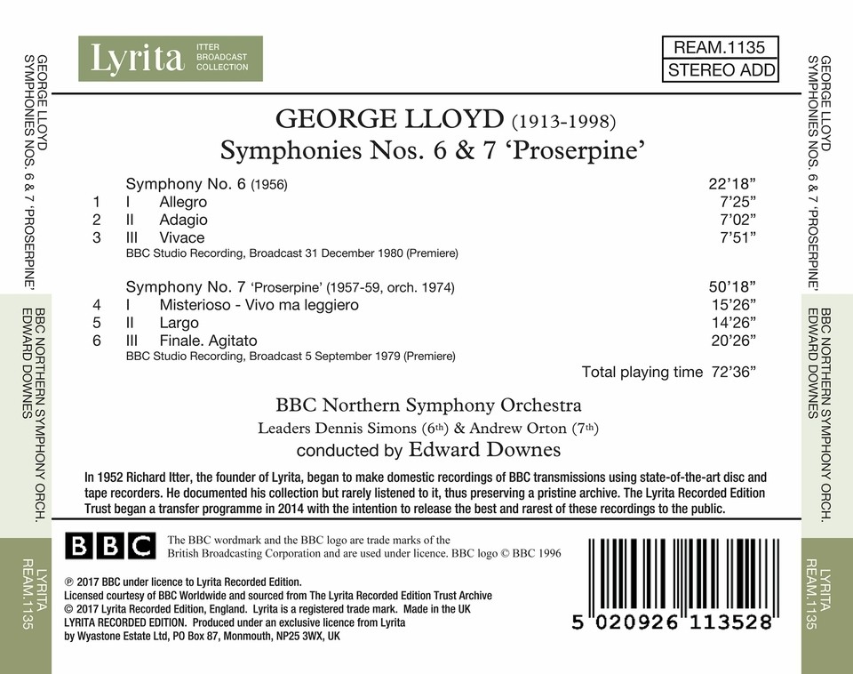 Symphonies 6 and 7